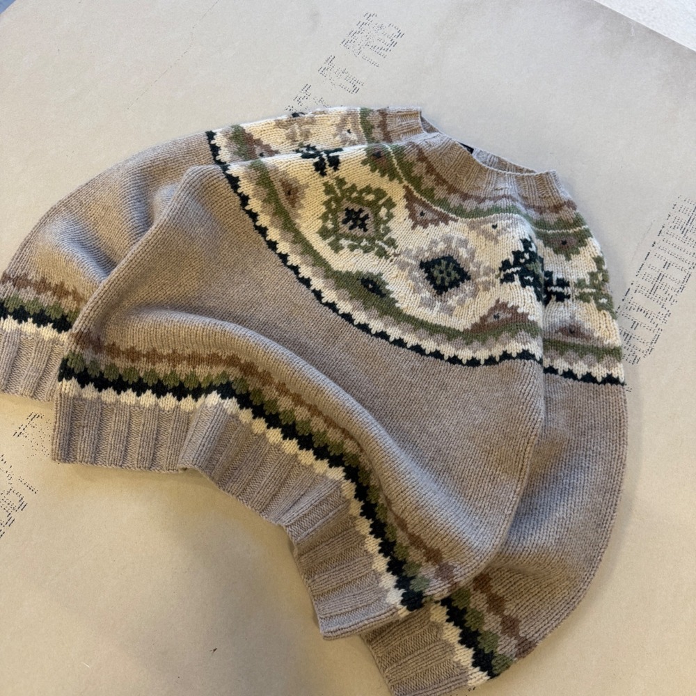 Vintage Wool Isle Mohair Style Sweater